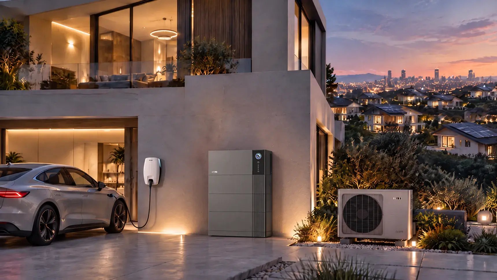 Connected home energy ecosystem with EV charging, storage and heat pump